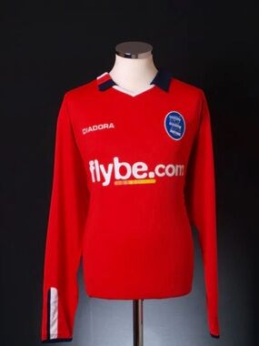 DIADORA  2004-05 Birmingham Away Official Soccer (Football) Red Jersey Mens XL